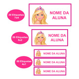 Etiqueta Escolar Barbie Personalizada Impermeavel - 100 Uni