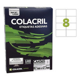 Etiqueta Impressora A4 99 1 X 67 7mm 100 Fls Ca4365 Colacril Cor Branco