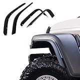 ETL INDUSTRIES Conjunto De Extensões De Alargadores De Para Lamas Dianteiro E Traseiro  Compatível Com Jeep Gladiator Jt 2 4 Portas  Forro De Para Lamas De Roda Adequado Para Alarg  Preto 