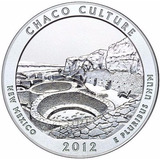 Eua   25 Cents 2012 Chaco Culture   New Mexico Letra D  fc