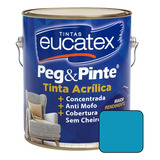 Eucatex Peg & Pinte Tinta Acrílica Pintura Parede 3.6l Cor Mar Do Caribe