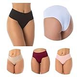 Eva Lingerie Kit 5 Calcinhas Fitness Cintura Alta Cós Duplo Lingerie Top Cores (m, Polifitness) Preto, Branco, Chocolate, Sensuale E Romance