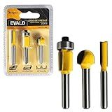 EVALD Jogo De Fresas Tupia Para Madeira Haste 6 MM Kit 3 Peças EVJF 03