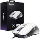 Evga Mouse Para Jogos X12, 8k, Com Fio, Branco, Personalizável, Sensor Duplo, 16.000 Dpi, 5 Perfis, 8 Botões, Ambidestro Leve, Rgb, 905-w1-12wh-kr