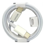 Exbom Cabo Carregador Usb c Tipo C 2 Lados 1m Branco Rápido Turbo