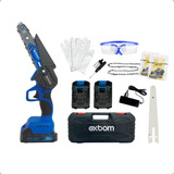 Exbom Mql ms6500 Moto Serra Portátil De36v Bateria Recarregável Motor 3000rpm Cor Azul 110v 220v