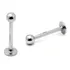 Express Piercing Reto Bolinha Labret 10mm Boca Tragus Lábio Aço Cirúrgico Cor Prateado 10mm