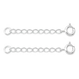 Extensor 4cm Fecho Boia Kit 2 Unidades Prata 925
