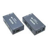 Extensor Hdmi Exbom Ccex Hd2rj45l60 Adaptador Hdmi Para Cabo De Rede Rj 45 Compatível Com Cat5e Cat6 Resolução 1080p Full Hd Extende Sinal Até 60 Metros Cor Preto