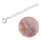 Extensor Universal 5 Cm Corrente Fecho Boia Prata 925