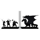 Fábrica Geek - Suporte Aparador De Livros Dvd Cd - Dragão Terra Média Rpg - Acrílico - Preto - 1 Unidade