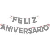 Faixa Decorativa Feliz Aniversario