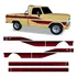 Faixa Ford F-1000 1989 Adesivo Vermelho Lateral Cab Simples