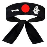 Faixa Japonesa Hachimaki Sushiman Ichiban N1bandana   Preto