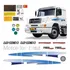 Faixa Mercedes Benz Ls 1634 Adesivo Azul + Emblemas Completo