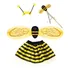 Fantasia Abelinha Amarelo Asa Tiara Varinha Festa Infantil