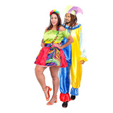 Fantasia Adulto Palhaço E Palhaça Cosplay Carnaval Halloween
