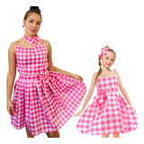 Fantasia Barbie Vestido Xadrez