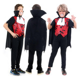Fantasia De Halloween Infantil Vampiro Conde Dracula P Ao G
