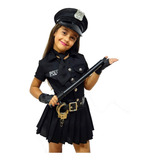 Fantasia Feminina Infantil Policial Completa