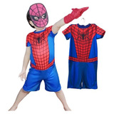 Fantasia Homem Aranha Infantil Com Máscara Spiderman 1 A 10