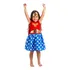 Fantasia Infantil Da Mulher Maravilha Vestido + Acessórios .