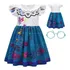 Fantasia Infantil Encanto Mirabel Princesa Vestido + Óculos