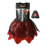 Fantasia Infantil Esqueleta Halloween