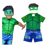 Fantasia Infantil Hulk Heróis Com Máscara Envio Imediato