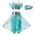 Fantasia Infantil Jasmine Menina Luxo Disney Princesa +coroa