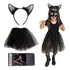 Fantasia Infantil Mulher Gato Festa De Carnaval Halloween
