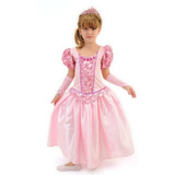 Fantasia Infantil Princesa Aurora Bela Luxo E Luvas Oferta