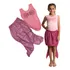 Fantasia Infantil Sereia Body Cauda Ariel Saia Princesa Pink