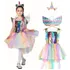 Fantasia Infantil Unicórnio Vestido Menina Carnaval Festa