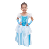 Fantasia Infantil Vestido Cinderela Glitter Luxo Brink Model