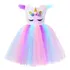 Fantasia Infantil Vestido Festa Unicórnio Carnaval Menina