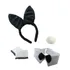 Fantasia  Kit Coelha Playboy Preta -  Conj 1  Kit C/ Punhos