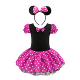 Fantasia Minnie Rosa Vestido