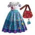 Fantasia Mirabel Encanto Vestido Infantil Com Bolsa