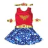 Fantasia Mulher Maravilha Infantil Vestido Acessórios