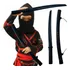 Fantasia Ninja Samurai Infantil + Capuz Barato Criança Luxo