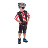 Fantasia Pirata Infantil Com Lenço E Tapa Olho Carnaval