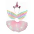 Fantasia Unicórnio Adulta Menina Carnaval Asa Saia Tiara Led