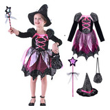 Fantasia Vestido Infantil Bruxa
