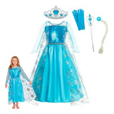 Fantasia Vestido Infantil Elsa