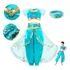 Fantasia Vestido Infantil Princesa Jasmine Luxo Coroa Disney