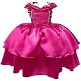 Fantasia Vestido Luxo Infantil Princesa Bela Adormecida (m (5-6 Anos))