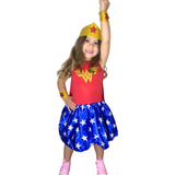 Fantasia Vestido Mulher Maravilha