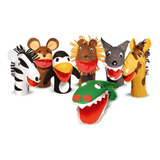 Fantoches Animais Selvagens Kit Com 7 Personagens