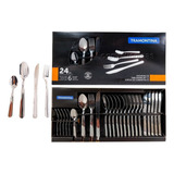Faqueiro 24 Peças Buzios Inox 23799071 Tramontina 24pç Cor Cinza Claro